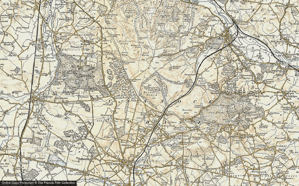 Old Map of Pye Green, 1902 in 1902