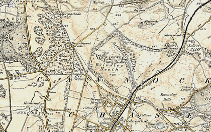 Old map of Pye Green in 1902