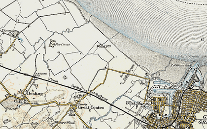 Old map of Pyewipe in 1903-1908