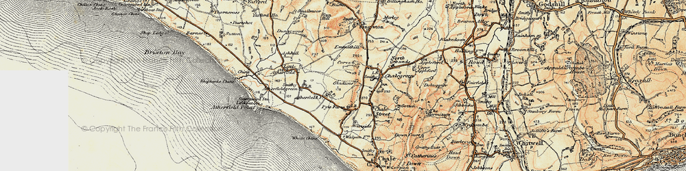 Old map of Pyle in 1899-1909