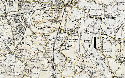 Old map of Pyle Hill in 1897-1909