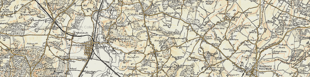 Old map of Pylehill in 1897-1900
