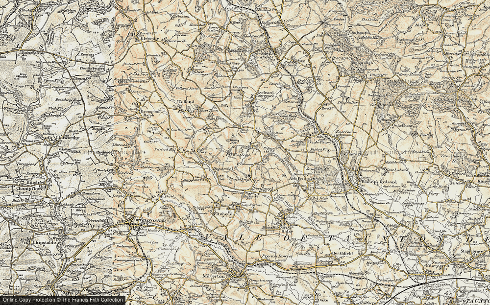 Old Map of Pyleigh, 1898-1900 in 1898-1900