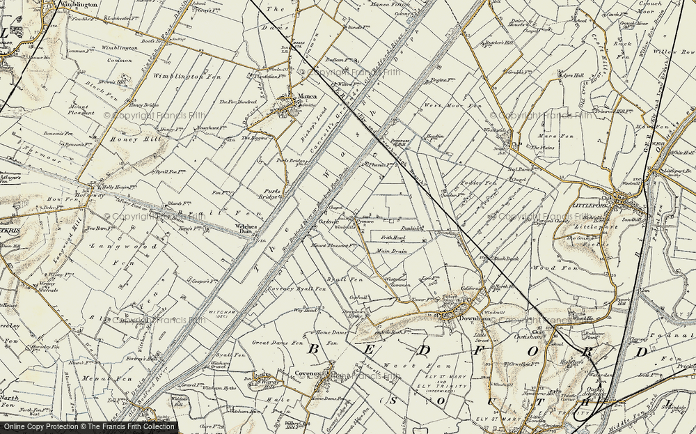 Old Map of Pymoor, 1901 in 1901