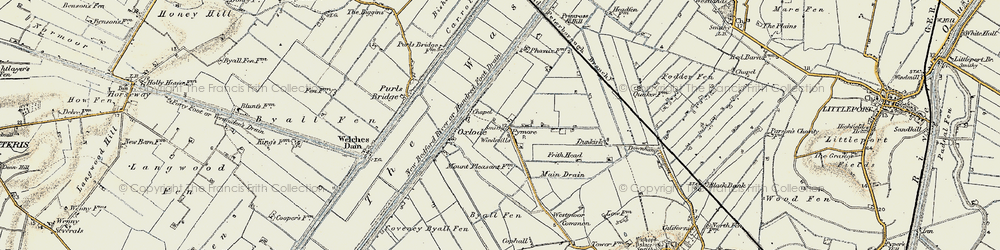 Old map of Pymoor in 1901