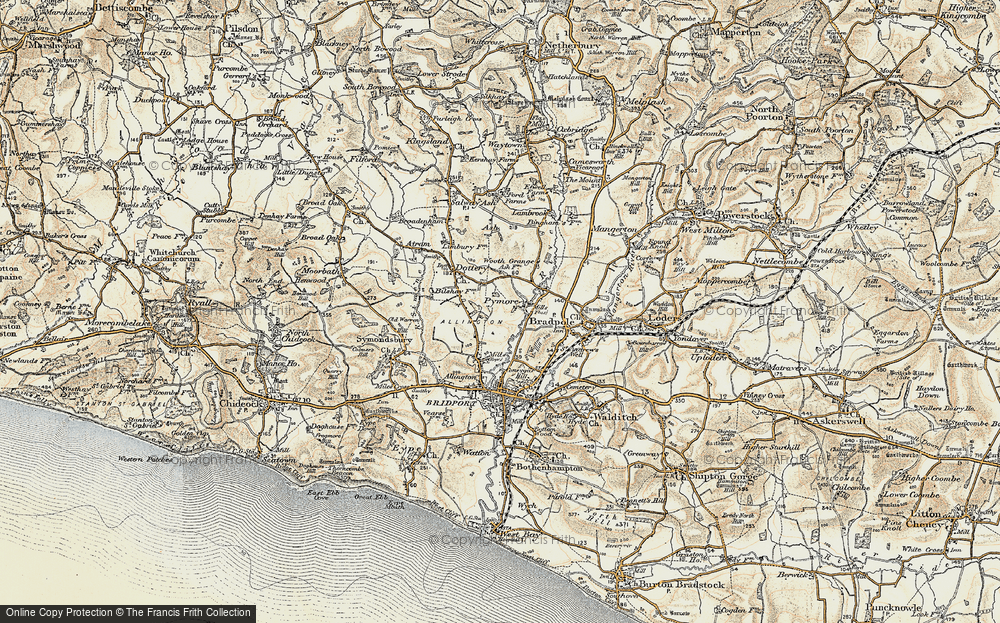 Old Map of Pymore, 1898-1899 in 1898-1899