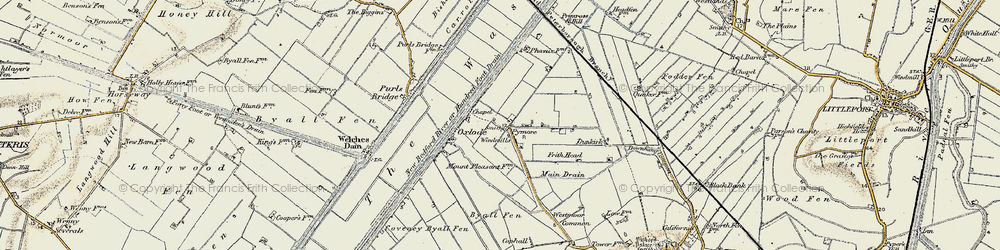 Old map of Pymore in 1901