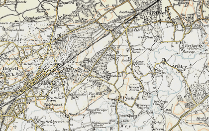 Old map of Pyrford in 1897-1909