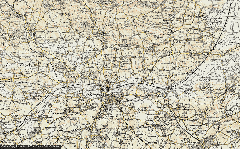 Old Map of Pyrland, 1898-1900 in 1898-1900