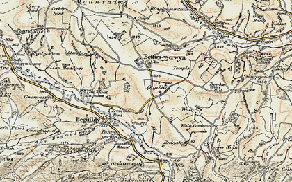 Old map of Quabbs in 1901-1903
