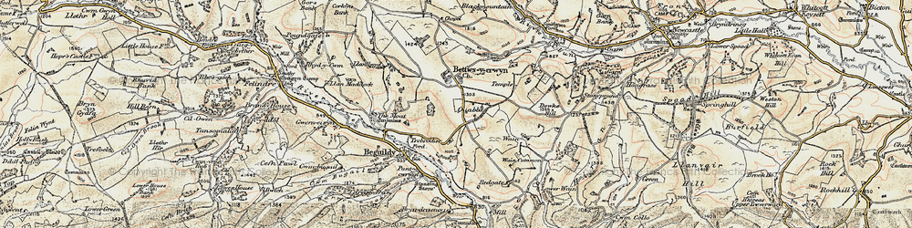 Old map of Quabbs in 1901-1903