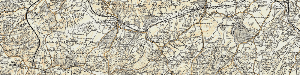 Old map of Quabrook in 1898-1902