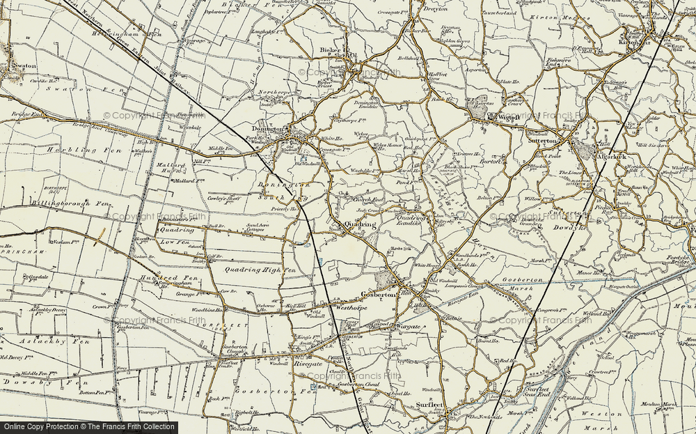 Old Map of Quadring, 1902-1903 in 1902-1903
