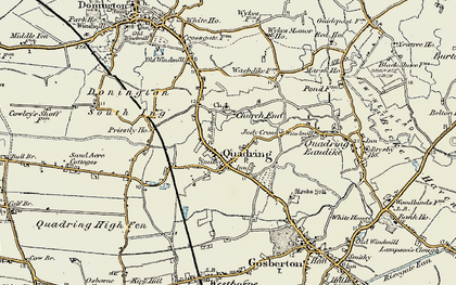 Old map of Quadring in 1902-1903