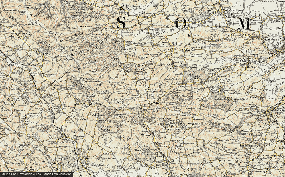 Old Map of Quantock Hills, 1898-1900 in 1898-1900