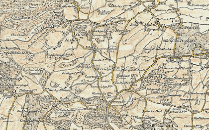 Old map of Quantock Hills in 1898-1900