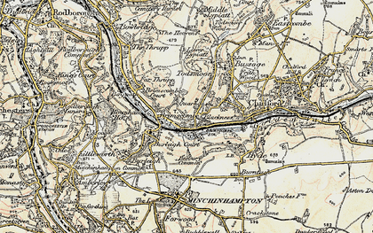 Old map of Quarhouse in 1898-1900