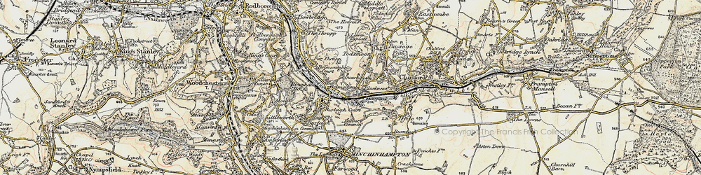 Old map of Quarhouse in 1898-1900