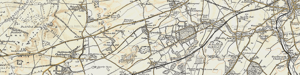Old map of Amport Wood in 1897-1899