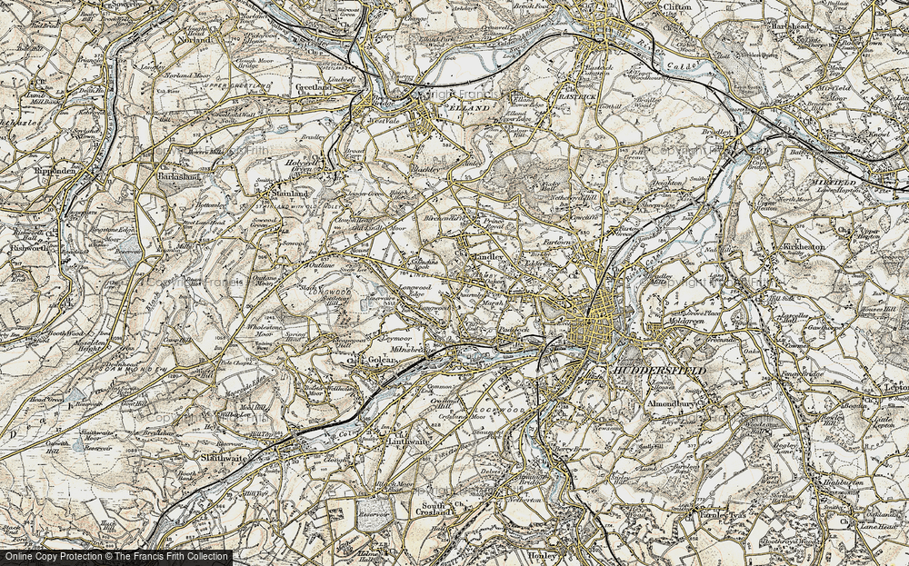 Old Map of Quarmby, 1903 in 1903
