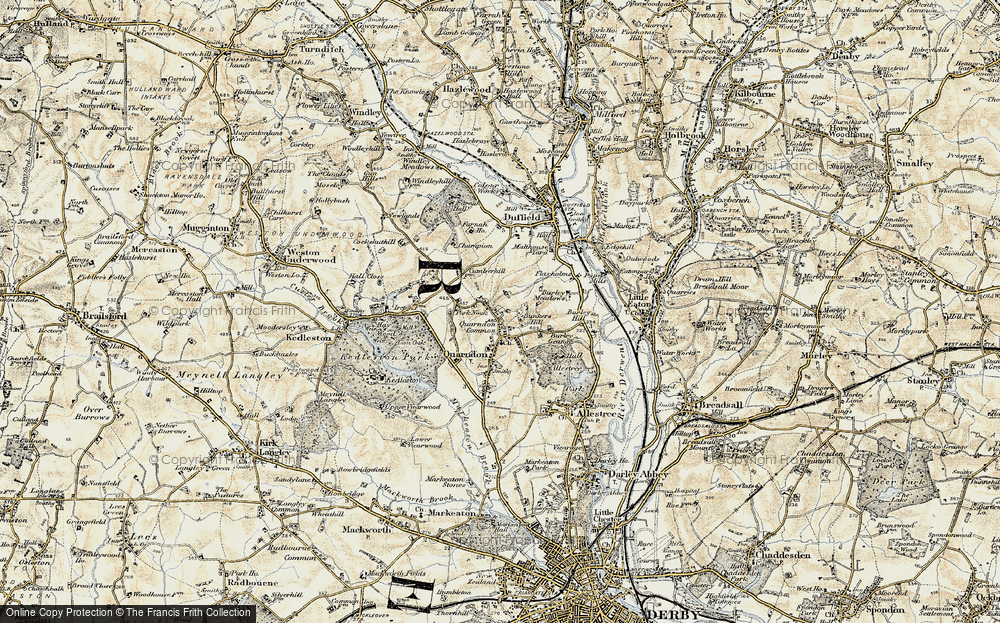 Old Map of Quarndon, 1902-1903 in 1902-1903