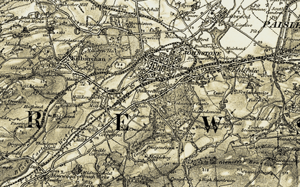 Old map of Quarrelton in 1905-1906