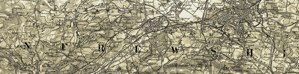 Old map of Quarrelton in 1905-1906