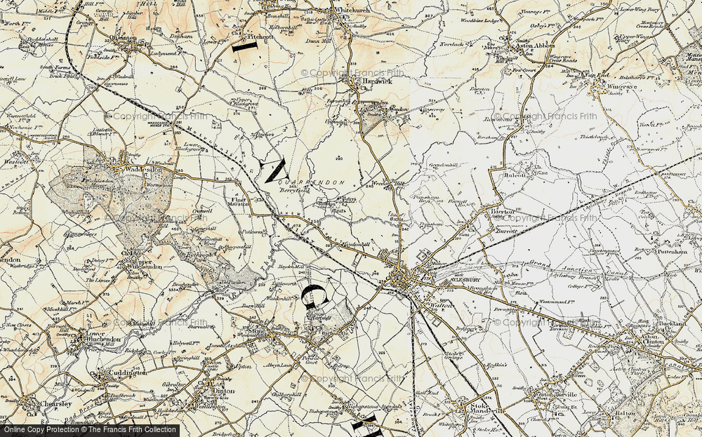 Old Map of Quarrendon, 1898 in 1898