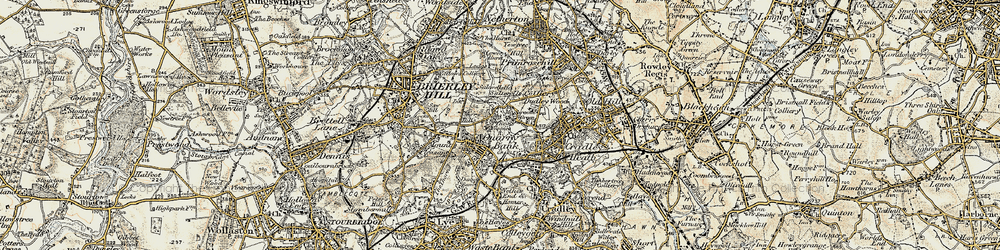 Old map of Quarry Bank in 1902