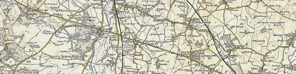 Old map of Quarry Hill in 1901-1902
