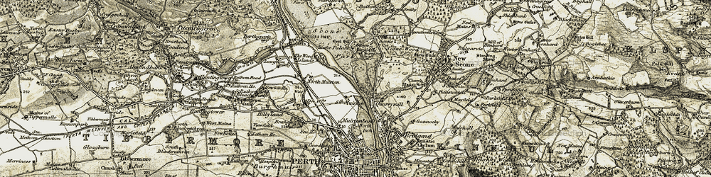 Old map of Quarrymill in 1906-1908