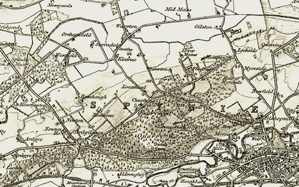 Old map of Westerton in 1910-1911