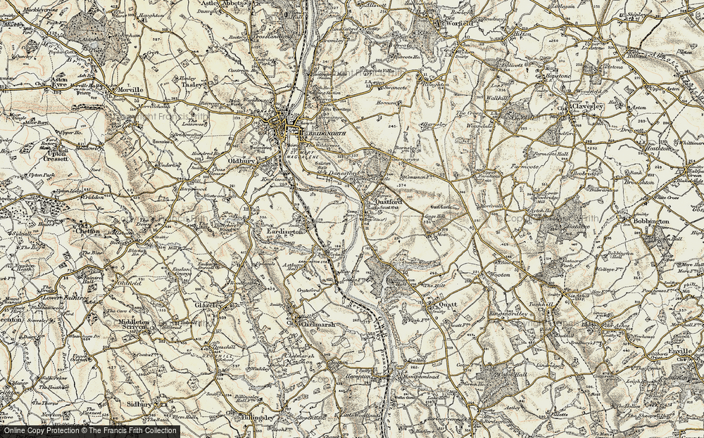 Old Map of Quatford, 1902 in 1902
