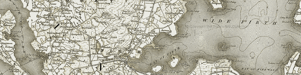 Old map of Quatquoy in 1911-1912