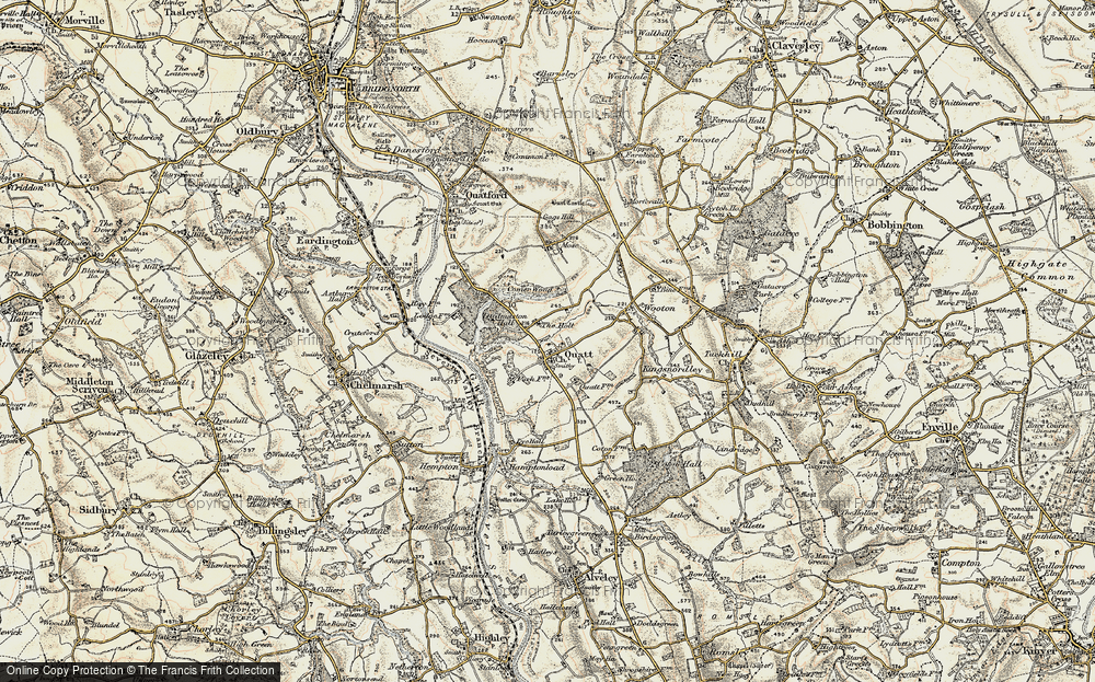 Old Map of Quatt, 1902 in 1902