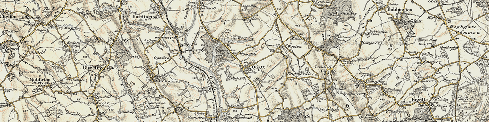 Old map of Quatt in 1902