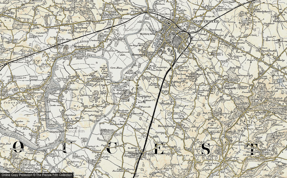 Old Map of Quedgeley, 1898-1900 in 1898-1900