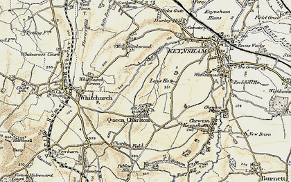 Old map of Queen Charlton in 1899