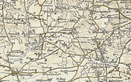 Old map of Bradford Barton in 1899-1900