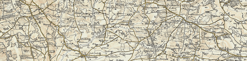 Old map of Queen Dart in 1899-1900