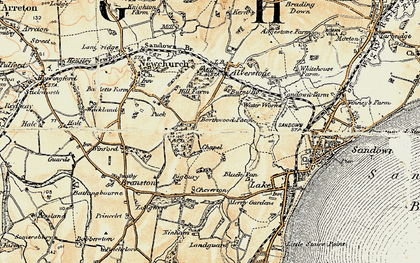 Old map of Queen's Bower in 1899