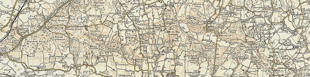 Old map of Queen's Corner in 1897-1900