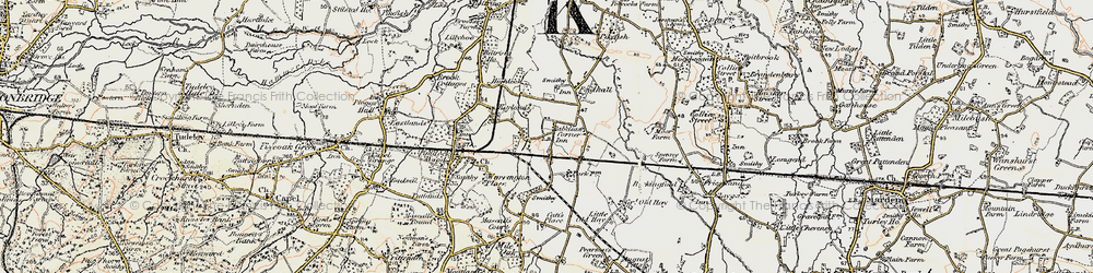 Old map of Queen Street in 1897-1898