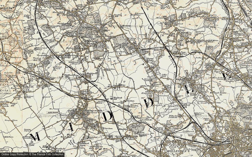 Old Map of Queensbury, 1897-1898 in 1897-1898