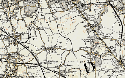 Old map of Queensbury in 1897-1898