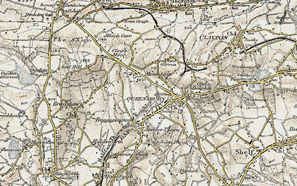 Old map of Queensbury in 1903