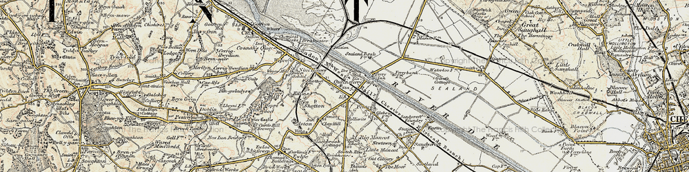 Old map of Queensferry in 1902-1903