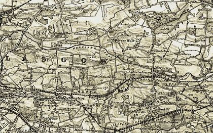 Old map of Queenslie in 1904-1905