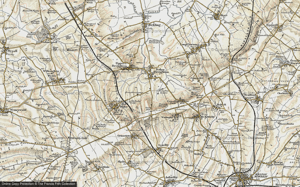 Old Map of Queensway Old Dalby, 1902-1903 in 1902-1903