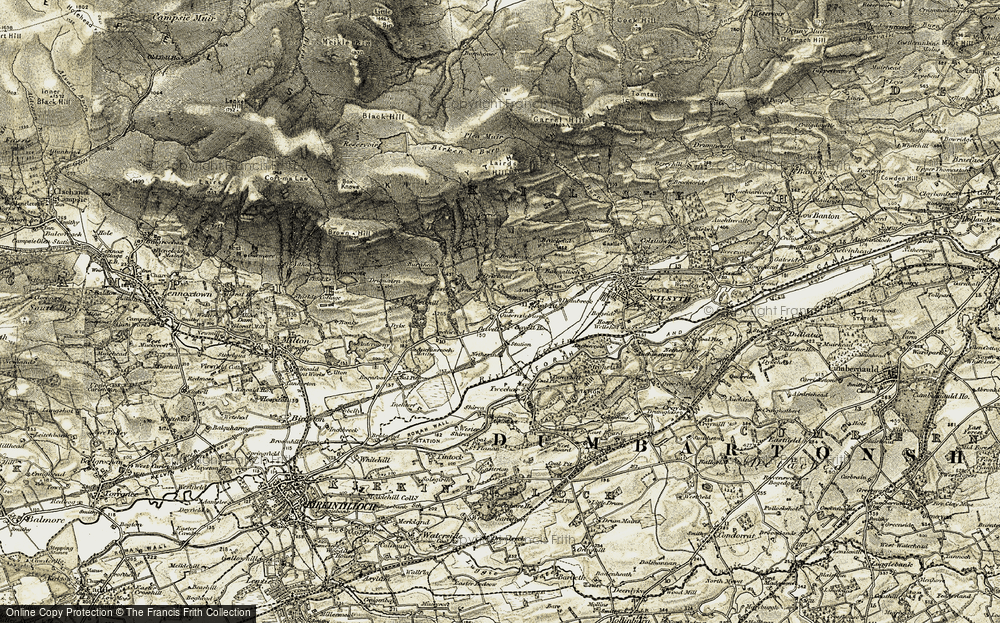 Old Map of Queenzieburn, 1904-1907 in 1904-1907